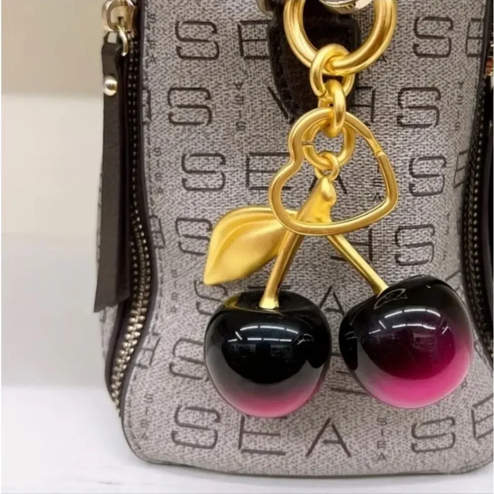 Iridescent Cherry Keychain